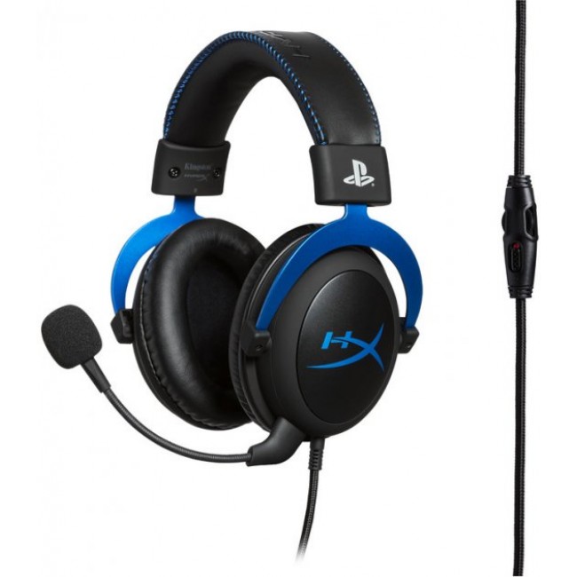 Игровая гарнитура HyperX Cloud Gaming Headset для PS4 Black-Blue (HX-HSCLS-BL/EM) — изображение 3