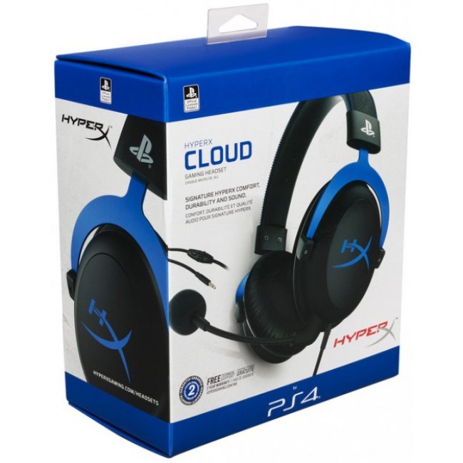 Игровая гарнитура HyperX Cloud Gaming Headset для PS4 Black-Blue (HX-HSCLS-BL/EM) — изображение 5