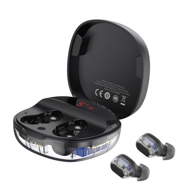 Беспроводные Bluetooth наушники Baseus Encok True Wireless Earphones WM01 Plus Black — изображение 5