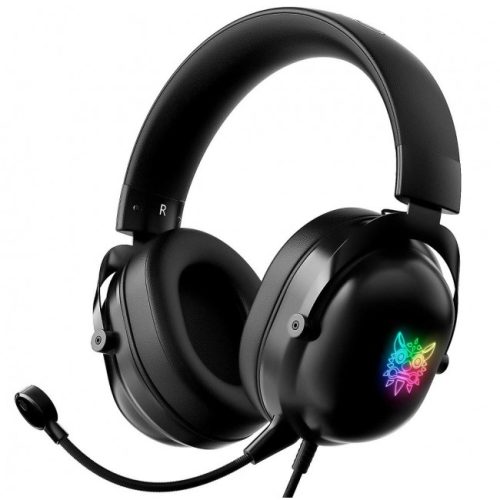 Игровые наушники для пк с микрофоном и подсветкой проводные Onikuma X11 Black