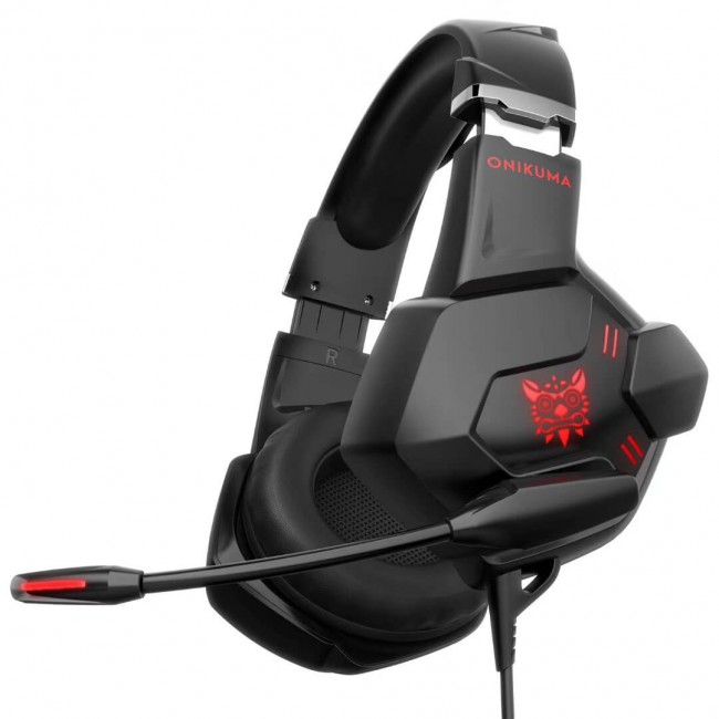 Игровые наушники для ПК с микрофоном накладные Onikuma K11 Black