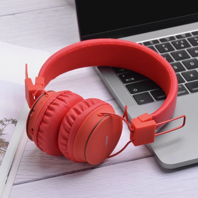 Беспроводные Bluetooth наушники Hoco W19 Easy move Red — изображение 2