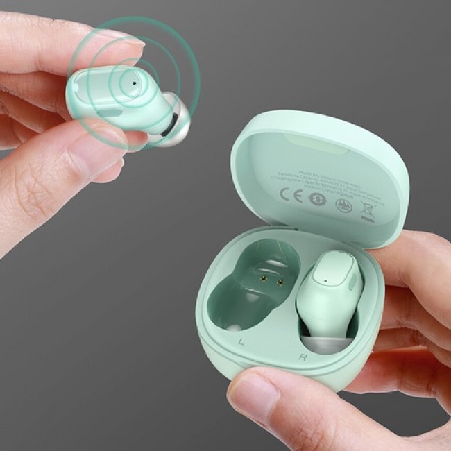 Беспроводные Bluetooth наушники Baseus Encok True Wireless Earphones WM01 Green — изображение 3