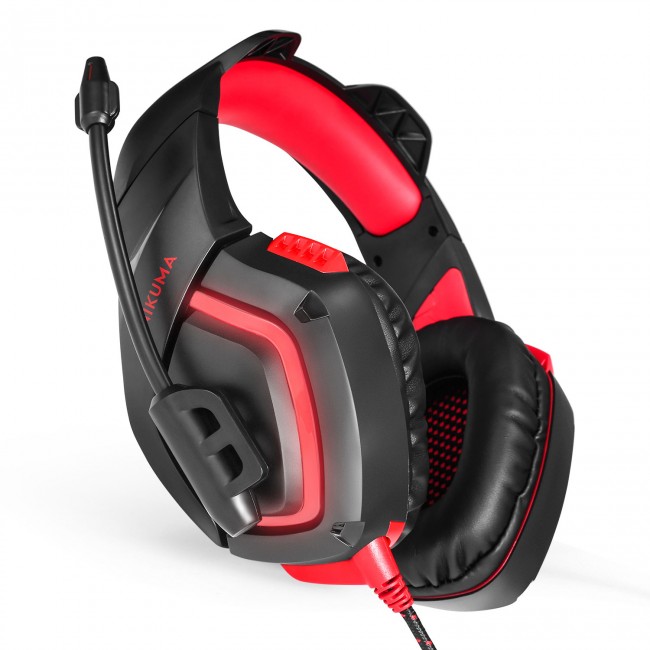 Наушники игровые Onikuma K1-B с микрофоном Black-Red — изображение 2