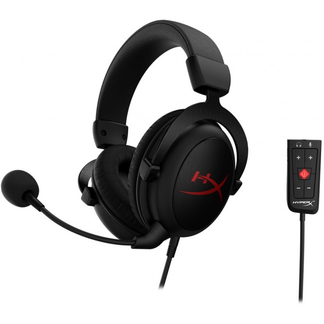 Игровые наушники с микрофоном (гарнитура) HyperX Cloud Core Black (HX-HSCC-2-BK/WW) — изображение 2