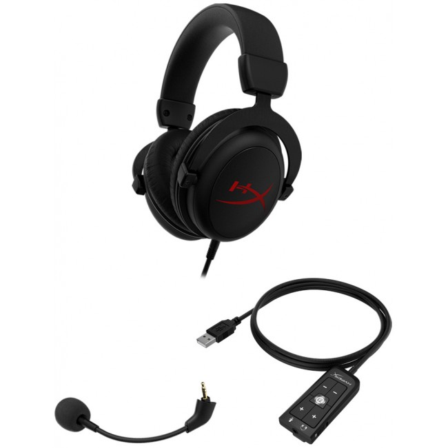 Игровые наушники с микрофоном (гарнитура) HyperX Cloud Core Black (HX-HSCC-2-BK/WW) — изображение 4