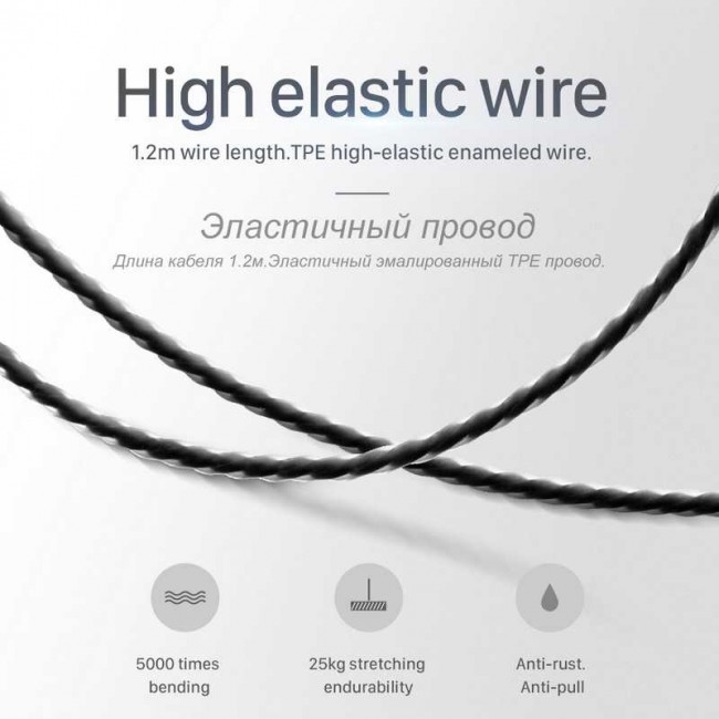Наушники с микрофоном Hoco M18 Goss Metal Silver — изображение 7