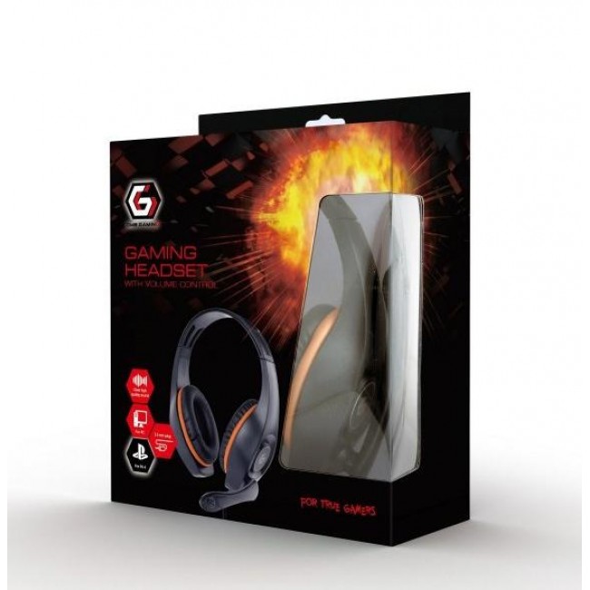 Игровая гарнитура для ПК, PS, Xbox Gembird GHS-05-O Black/Orange — изображение 2