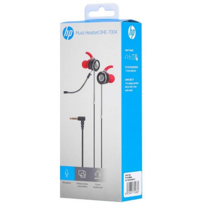 Игровые наушники с микрофоном для телефона HP DHE-7004 Red — изображение 3