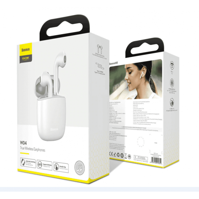 Bluetooth наушники Baseus Encok TWS W04 White — изображение 3
