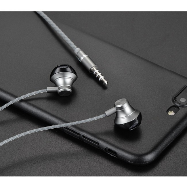 Наушники с микрофоном Hoco M18 Goss Metal Silver — изображение 3