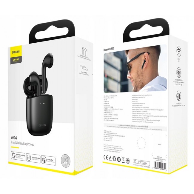 Bluetooth наушники Baseus Encok TWS W04 Black — изображение 3