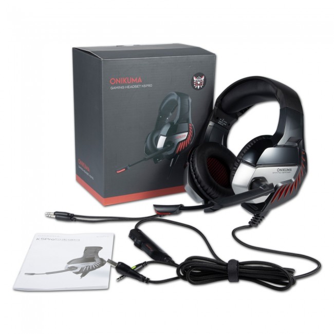 Наушники игровые Onikuma K5 PRO с микрофоном Black-Red — изображение 3