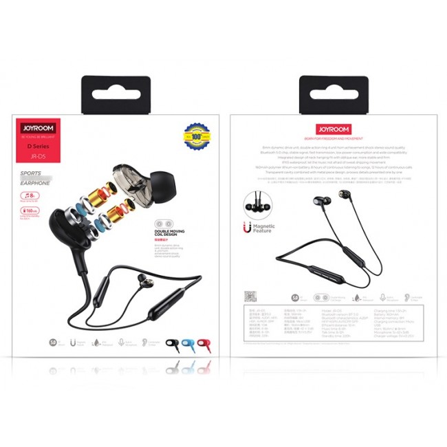 Bluetooth наушники Joyroom JR-D5 Black — изображение 2