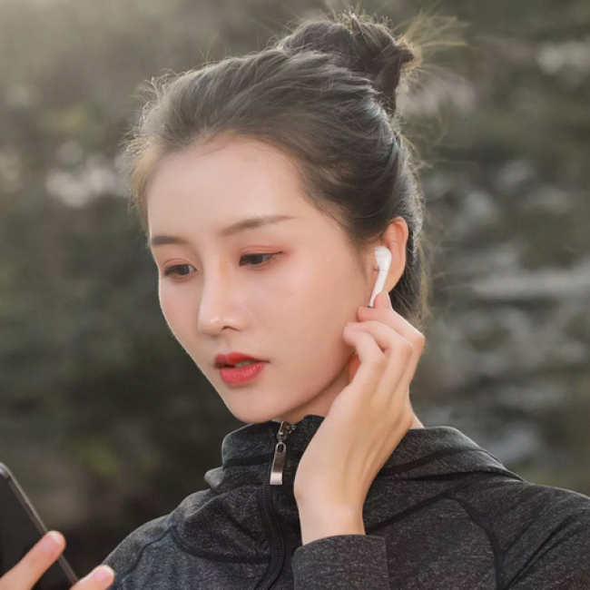 Bluetooth наушники Baseus Encok TWS W04 Pro White — изображение 7