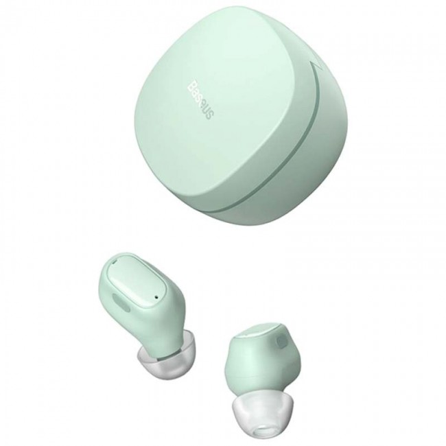 Беспроводные Bluetooth наушники Baseus Encok True Wireless Earphones WM01 Green — изображение 4