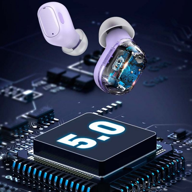 Беспроводные Bluetooth наушники Baseus Encok True Wireless Earphones WM01 Purple — изображение 6