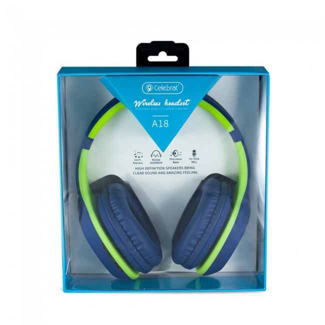Bluetooth наушники Celebrat A18 Green — изображение 3