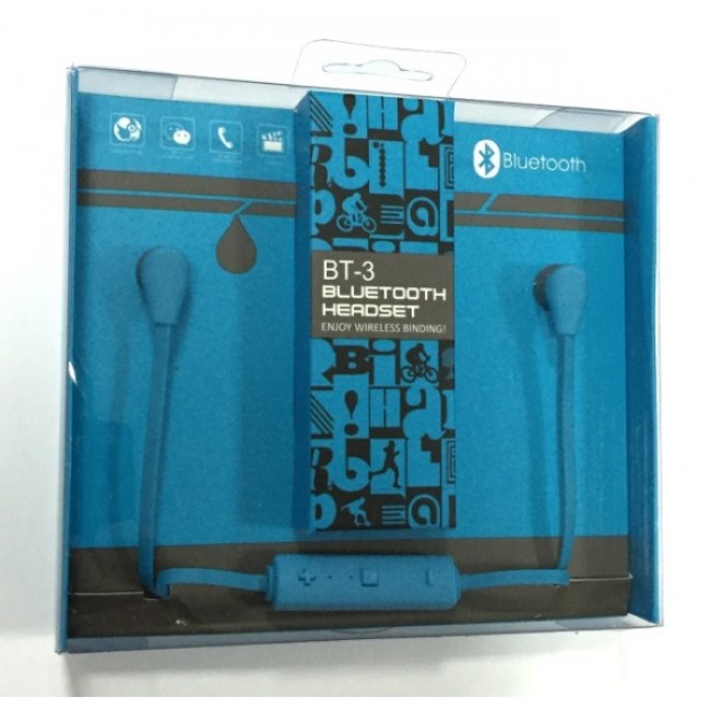 Наушники Bluetooth BT-3 Sport Series blue
