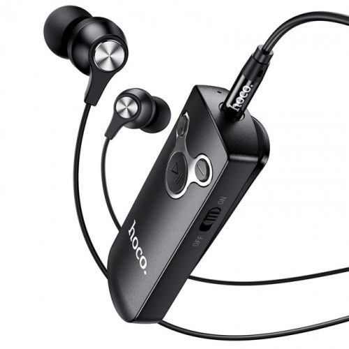 Bluetooth аудио ресивер (адаптер) с наушниками Hoco E52 Black