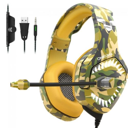 Наушники игровые Onikuma K1 Pro с микрофоном Camouflage Yellow