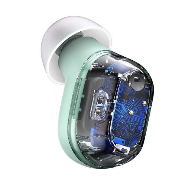 Беспроводные Bluetooth наушники Baseus Encok True Wireless Earphones WM01 Green — изображение 5