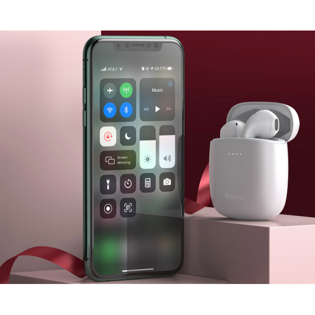 Bluetooth наушники Baseus Encok TWS W04 Pro White — изображение 5