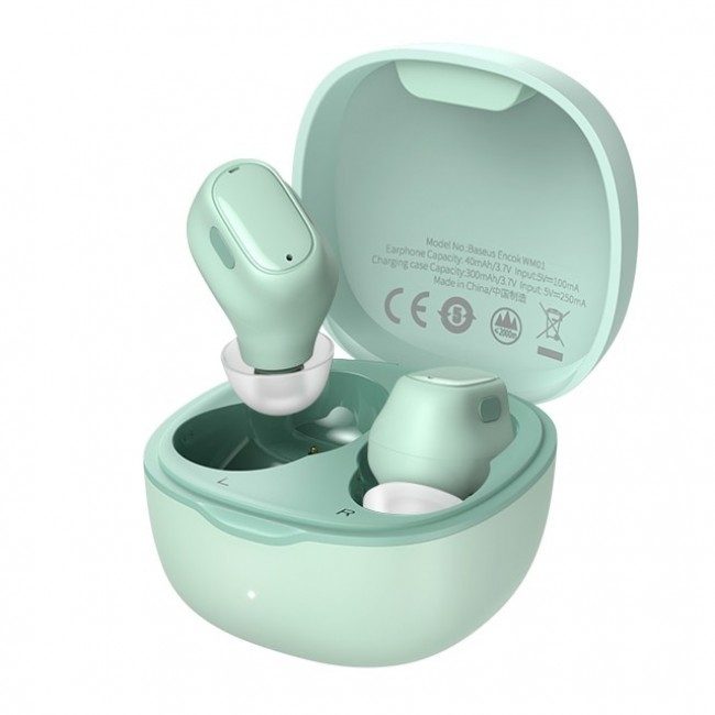 Беспроводные Bluetooth наушники Baseus Encok True Wireless Earphones WM01 Green