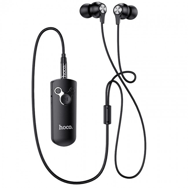 Bluetooth аудио ресивер (адаптер) с наушниками Hoco E52 Black — изображение 3
