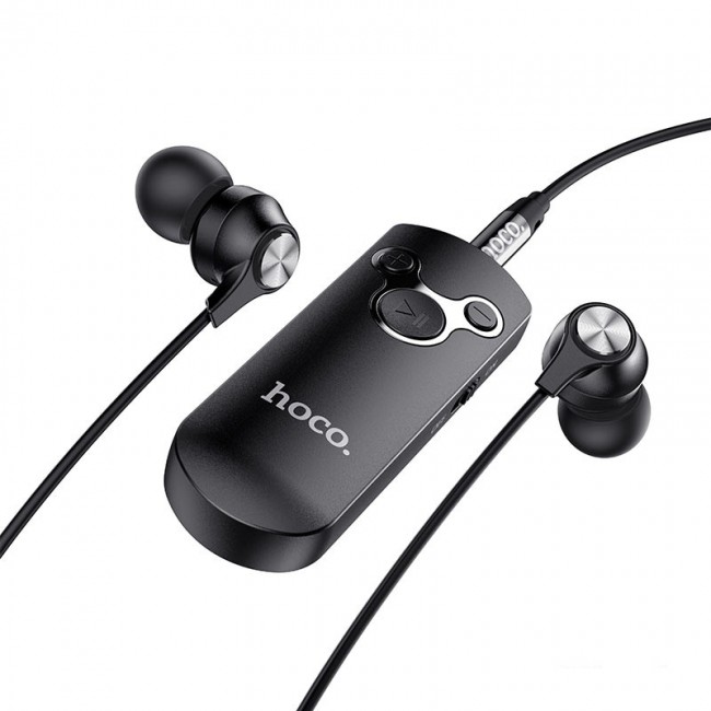 Bluetooth аудио ресивер (адаптер) с наушниками Hoco E52 Black — изображение 2