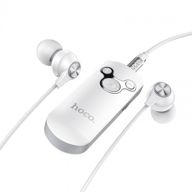 Bluetooth аудио ресивер (адаптер) с наушниками Hoco E52 White — изображение 2