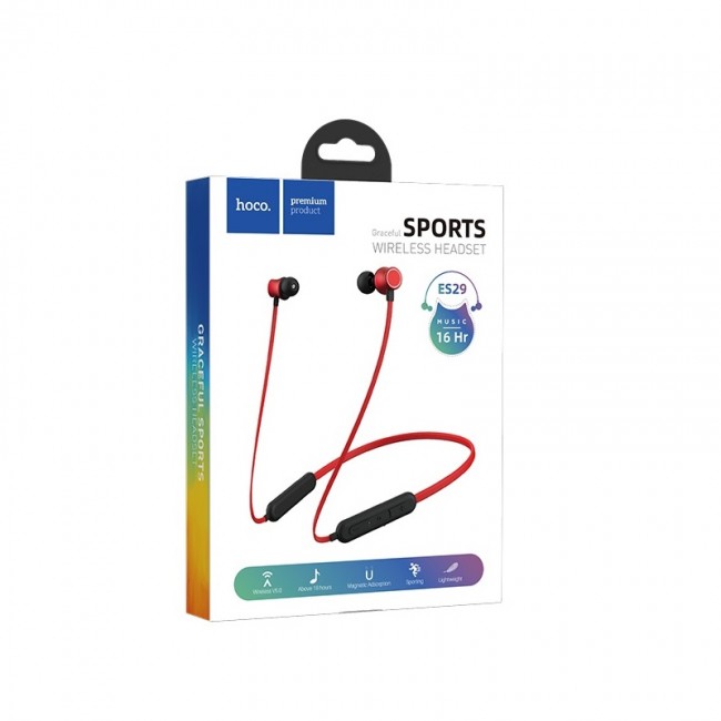 Bluetooth наушники Hoco ES29 Graceful sports Red — изображение 4