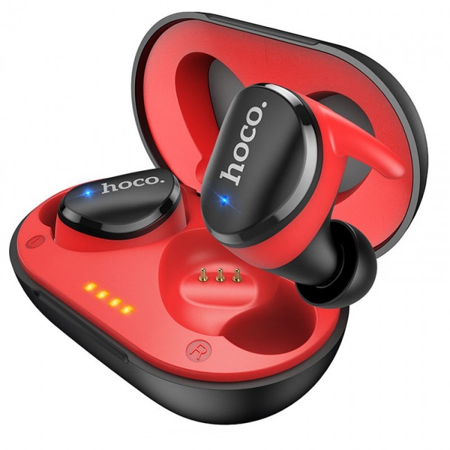 Беспроводные Bluetooth наушники Hoco ES41 Clear sound TWS Black-Red — изображение 2
