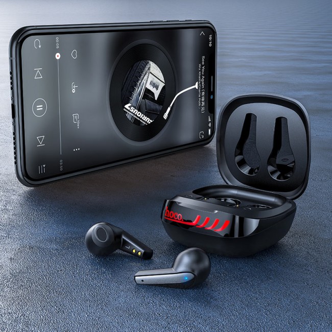 Беспроводные Bluetooth наушники Hoco ES43 Lucky sound TWS wireless headset Black — изображение 6
