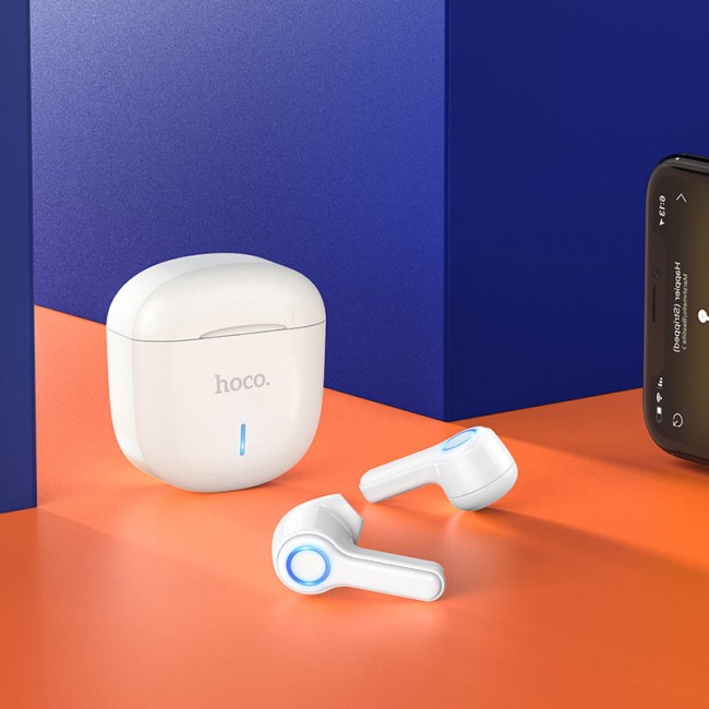 Беспроводные Bluetooth наушники Hoco ES45 Harmony sound TWS White — изображение 5