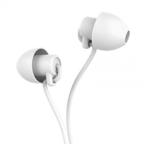 Наушники для сна проводные Hoco M56 с микрофоном (3.5mm Jack 4-pin) White
