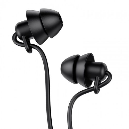 Наушники для сна проводные для телефона Hoco M81 с микрофоном (3.5mm Jack 4-pin) Black