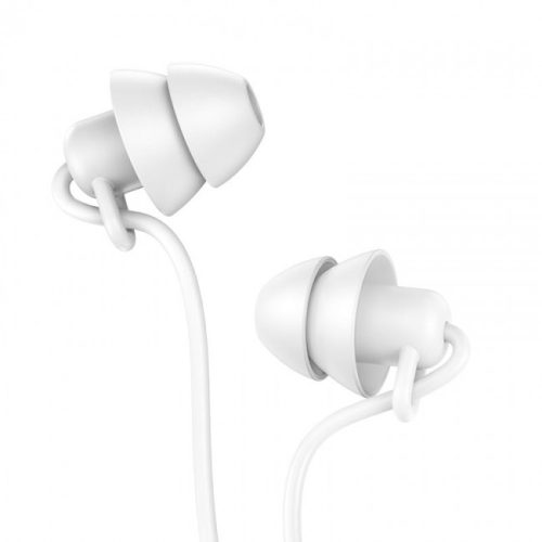 Наушники для сна проводные для телефона Hoco M81 с микрофоном (3.5mm Jack 4-pin) White