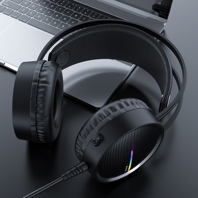 Наушники игровые Hoco W100 Touring gaming headset с микрофоном Black — изображение 4