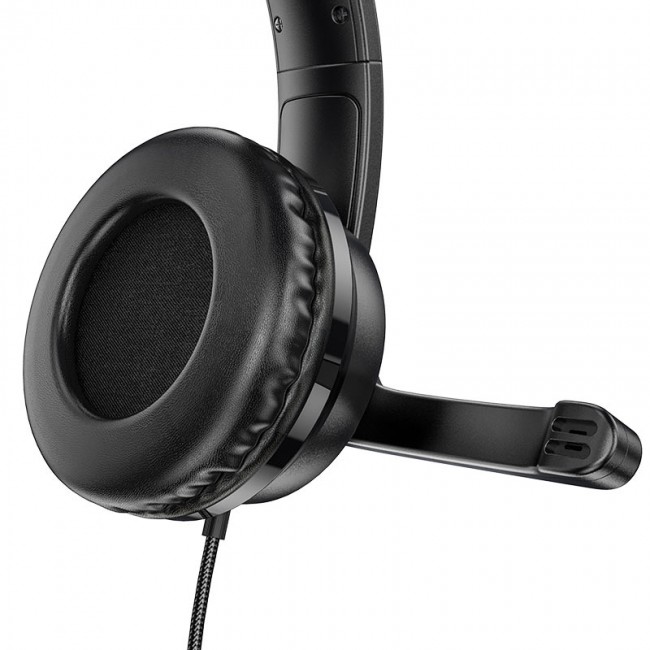 Игровые наушники для ПК с микрофоном Hoco W103 Magic tour gaming headphones Black — изображение 4