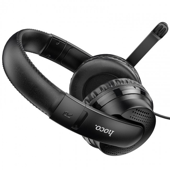 Игровые наушники для ПК с микрофоном Hoco W103 Magic tour gaming headphones Black — изображение 3