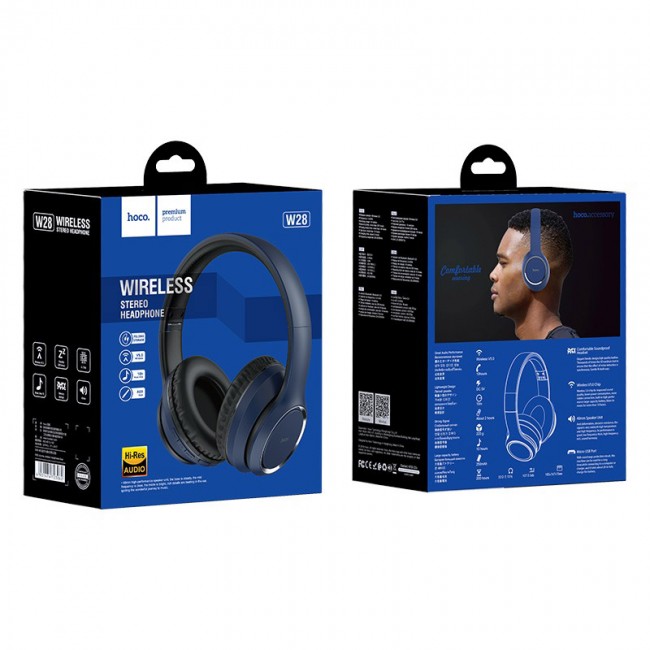 Bluetooth наушники Hoco W28 Journey Blue — изображение 3