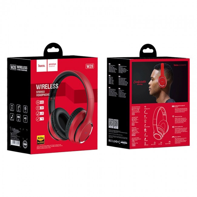 Bluetooth наушники Hoco W28 Journey Red — изображение 3