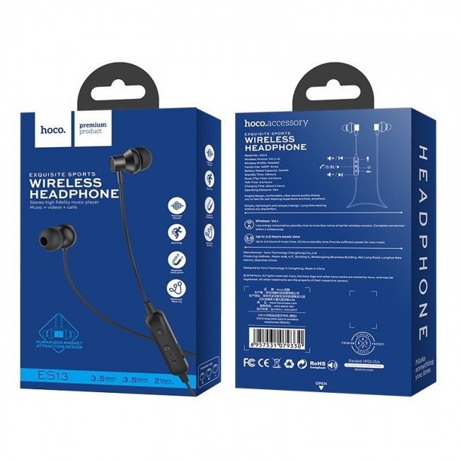 Bluetooth наушники Hoco ES13 Plus Black — изображение 2