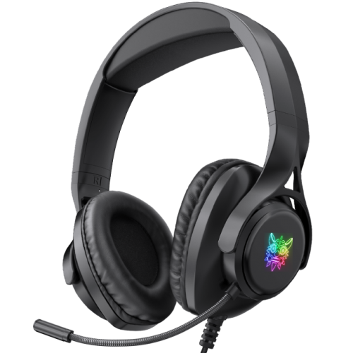 Наушники для пк игровые с микрофоном и подсветкой проводные Onikuma X16 Black