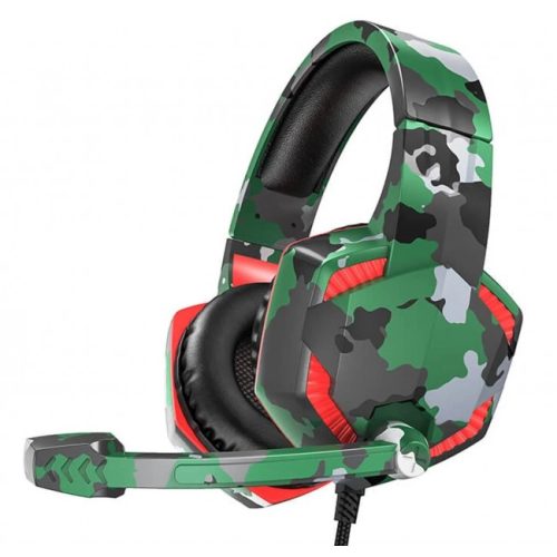 Игровые наушники для ПК с микрофоном проводные Hoco ESD08 Gaming headphones Camouflage green