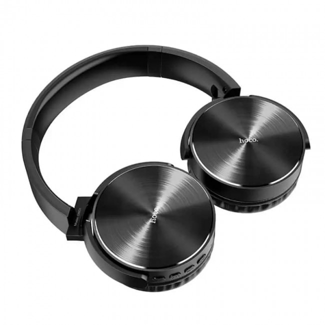 Накладные Bluetooth наушники Hoco DW01 Foldable headphones (BT5.0, MicroSD, AUX) Black — изображение 3