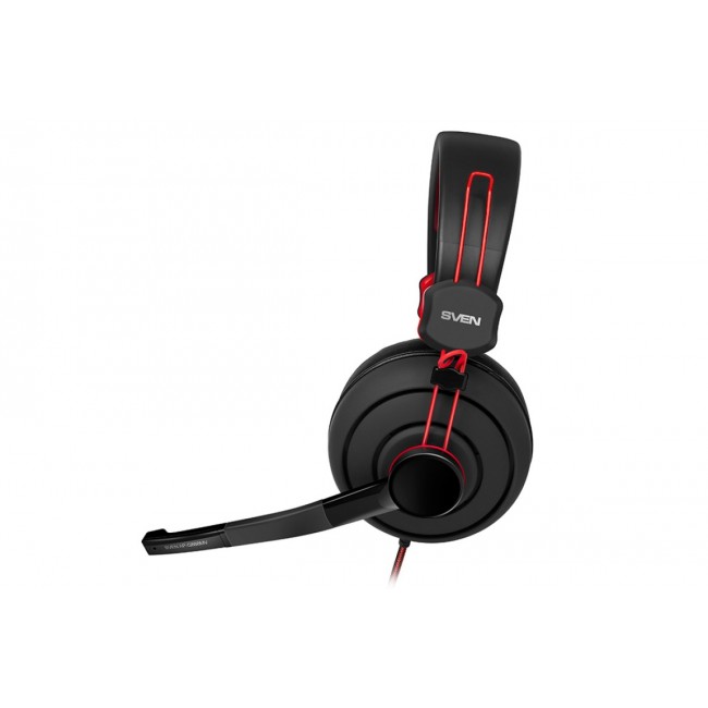 Игровые наушники для ПК с микрофоном проводные Sven AP-G888MV Black-Red — изображение 3