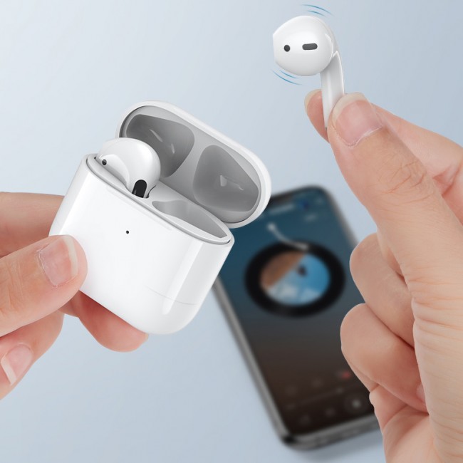 Наушники беспроводные для айфона Remax True Wireless Stereo Music Earbuds TWS-10 White — изображение 4